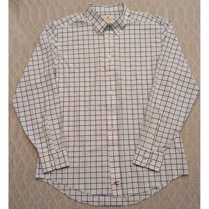 Genteal Performance Long Sleeve Button Down Shirt Large Plaid Stretch